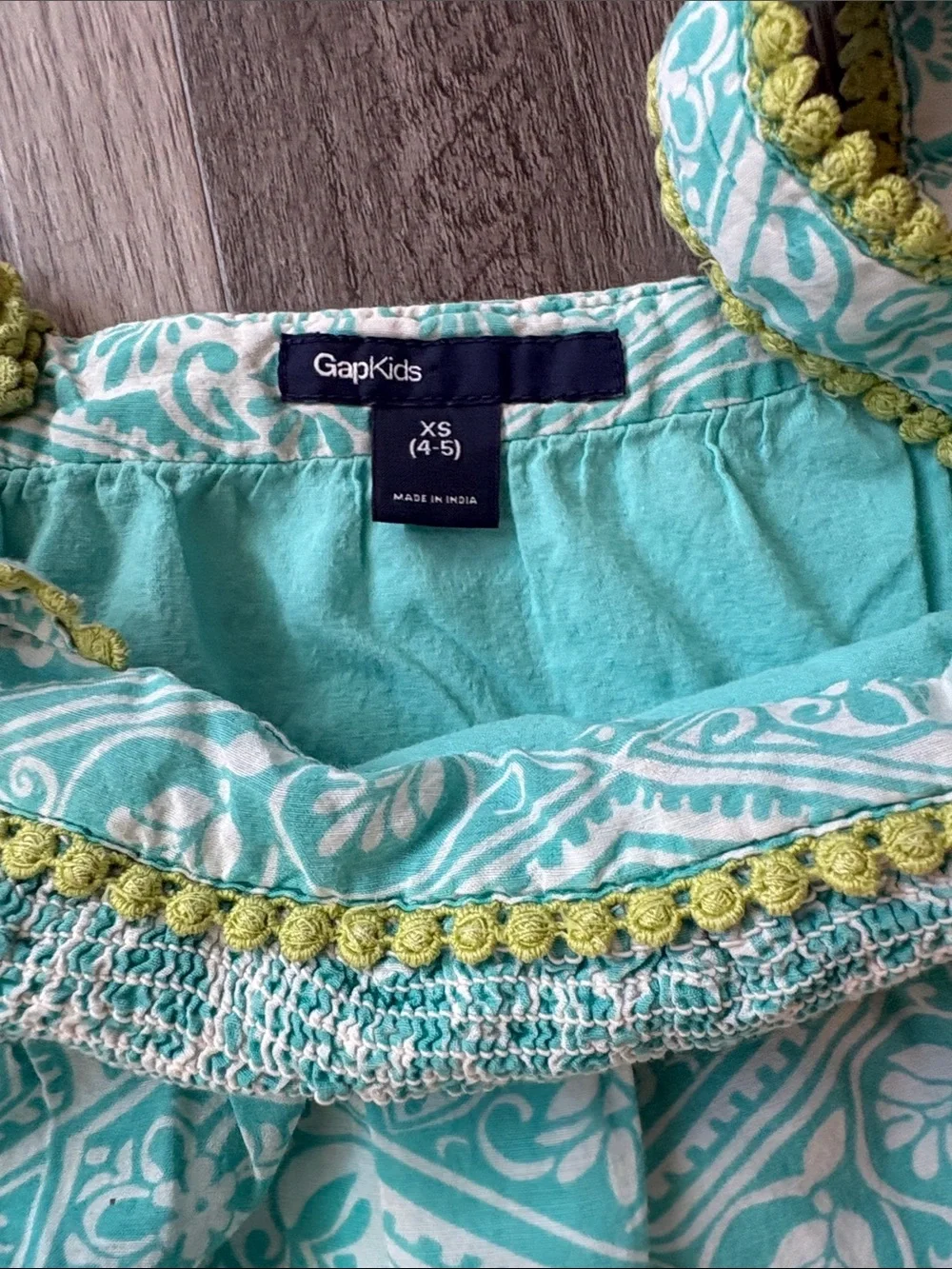 Beautiful GAP Kids Aqua Pattern Sundress - Resort/Summer/Event - XS (4-5)